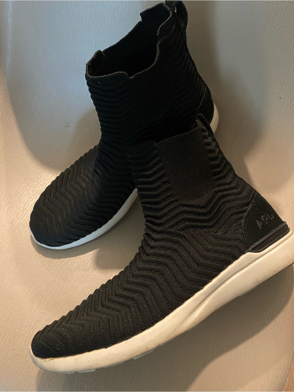 APL TechLoom Chelsea men black sneaker hightop shoe boot size 10
